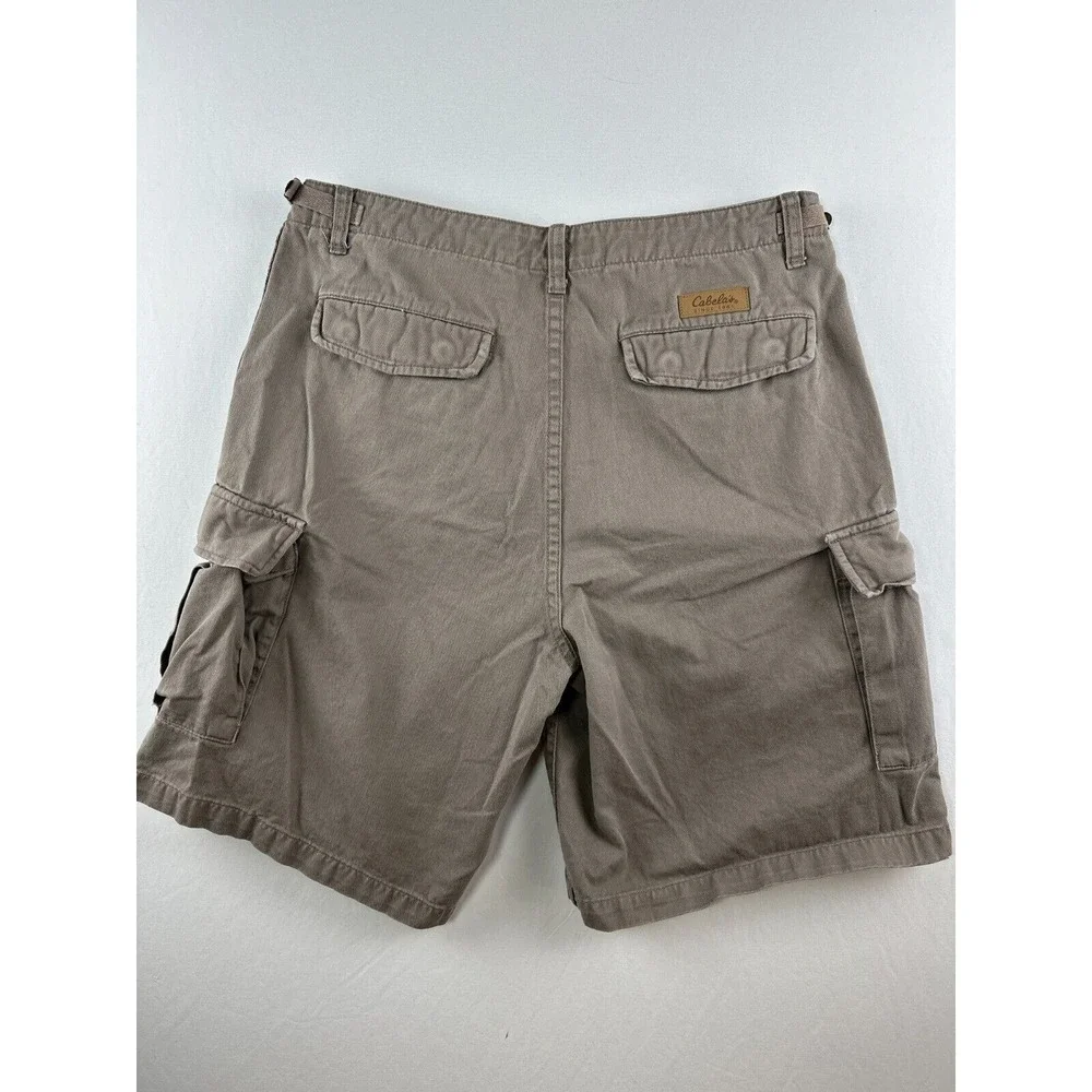 Cabela's Cargo Shorts Mens 34 Brown Outdoors Heavyweight Cotton Twill Gorpcore